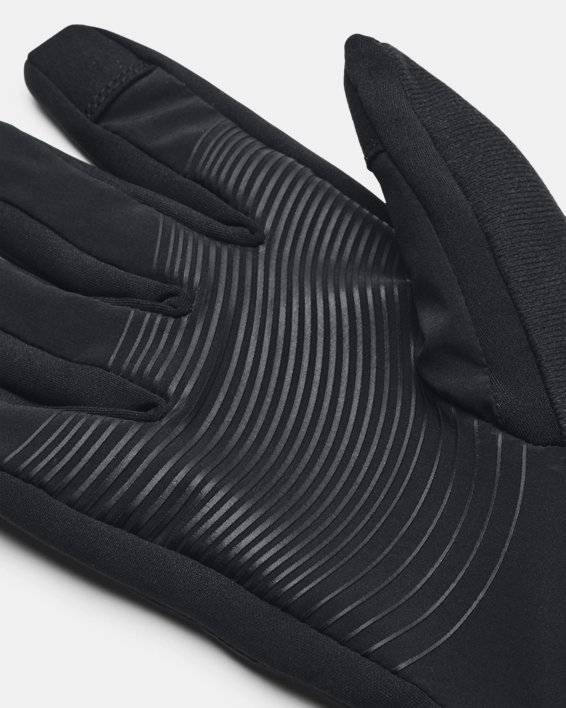 Men's UA Storm Fleece Run Gloves, Black, pdpMainDesktop image number 2